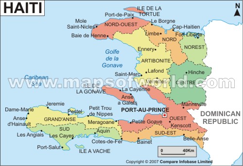 Les Cayes map